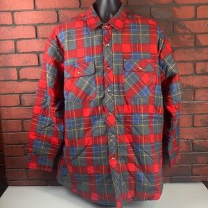 Saugatuck Mens XL Plaid Flannel Jacket – Vintage, Casual, Cozy,‎ Outdoor